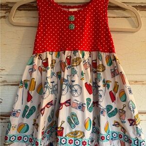 Wildflowers Red Polka Dot Summer Dress